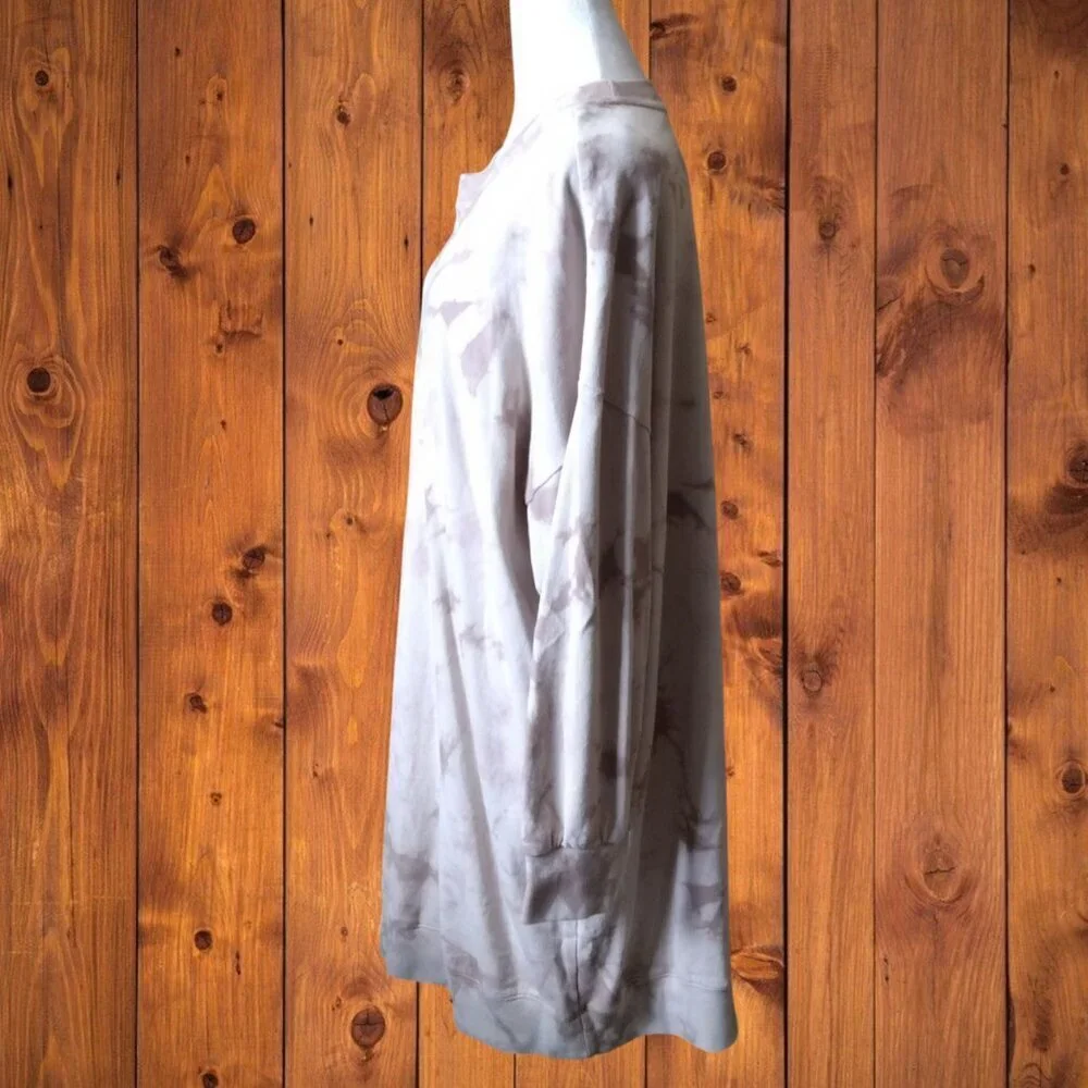Old Navy Size XXL Long Sleeve Pink Tie Dye Sweatshirt Dress Comfy Lounge